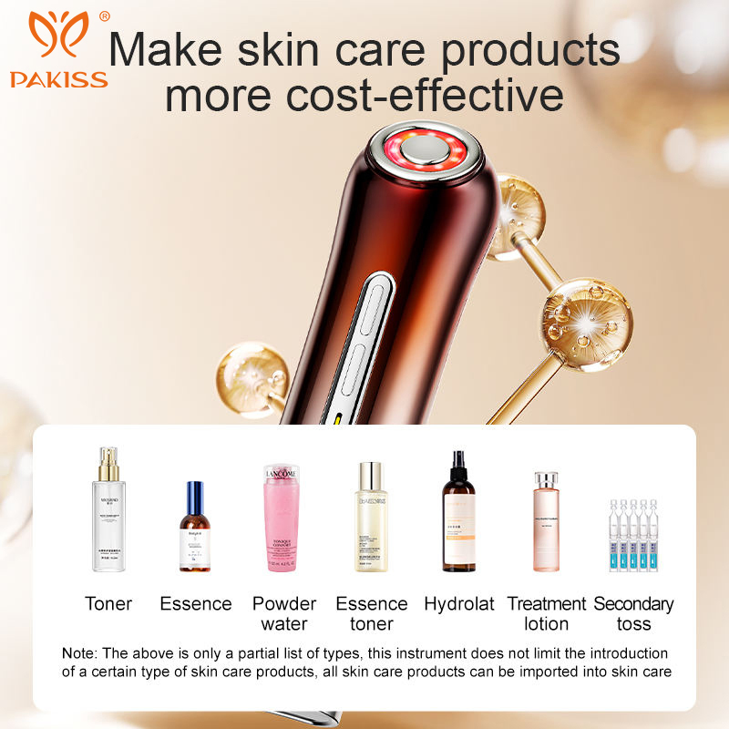 Pakiss EMS Microcurrent Beauty Device Rechargeable Facial Skin Lifting Tightening Machine Anti Aging Wrinkle Remover Home Skin Rejuvenation Care Instrument