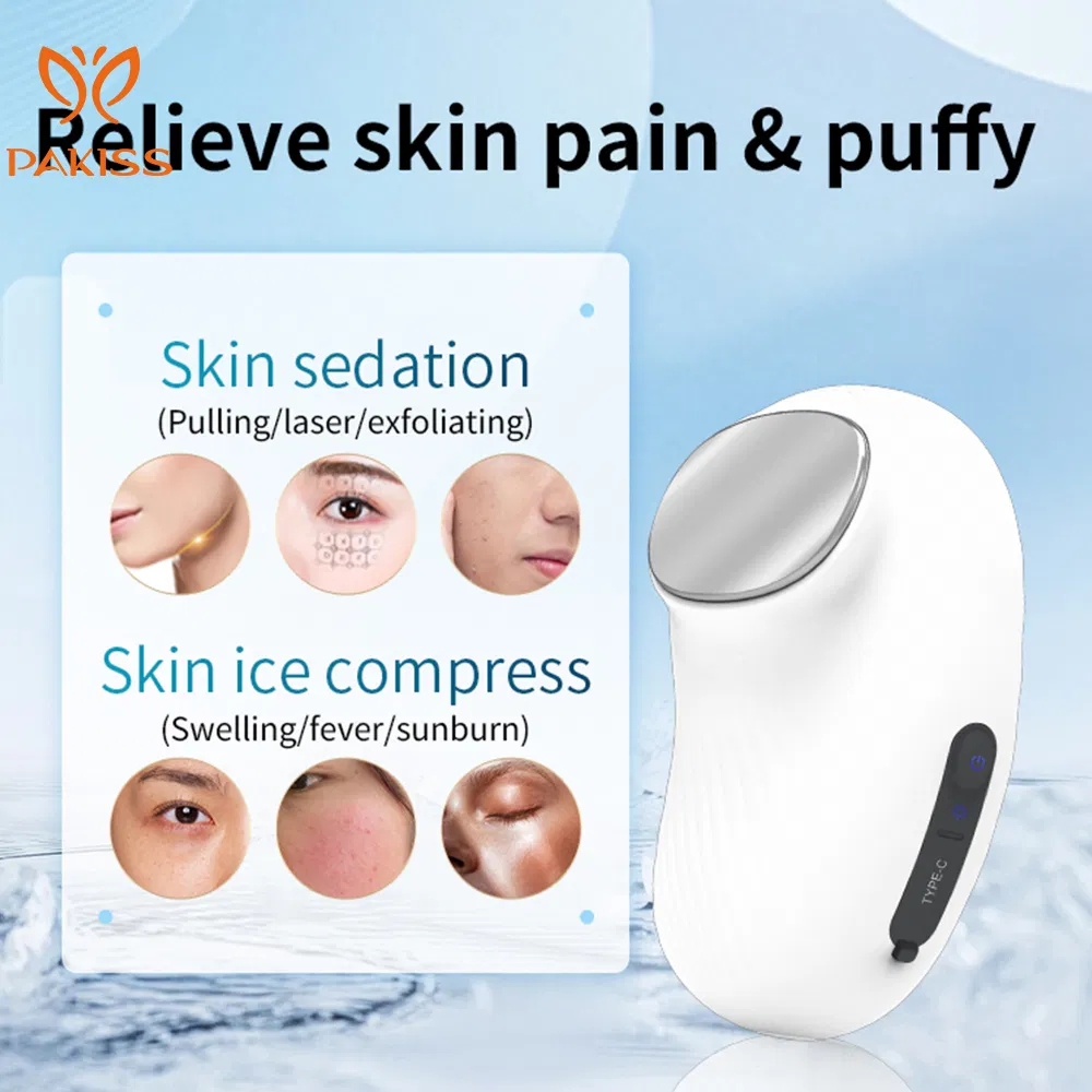 Pakiss Hot &amp; Cold Photon Beauty Device - Rechargeable Facial Infuser with Red Blue Light for Home Use &amp; Post-Procedure Care