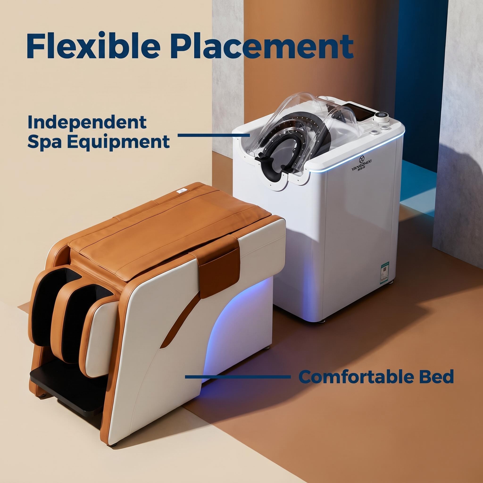 2026 New Modern Intelligent Automatic Hair Wash Machine PVC Professional Salon Equipment Scalp Care Red Light Therapy System