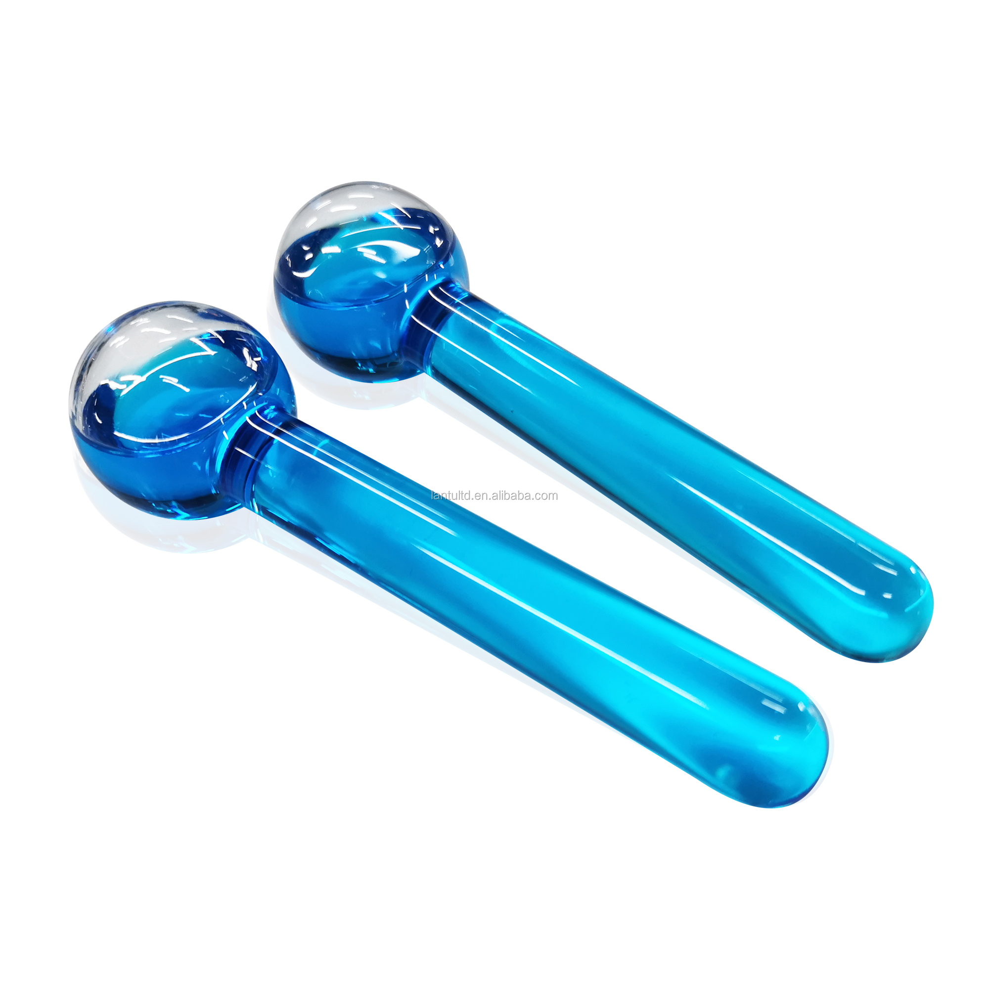 Custom Private Label Glass Ice Globes Beauty Massage Freezer Cooling Facial Tool Face Lift Skin Tightening Free Ice Globes