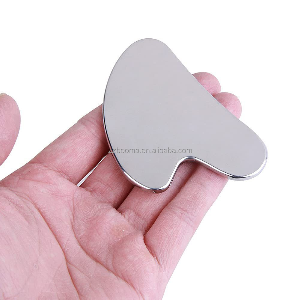Gua Sha Facial Tools 304 Stainless Steel Guasha Board for Acupuncture Manual Massage Sticks for Jawline Sculpting