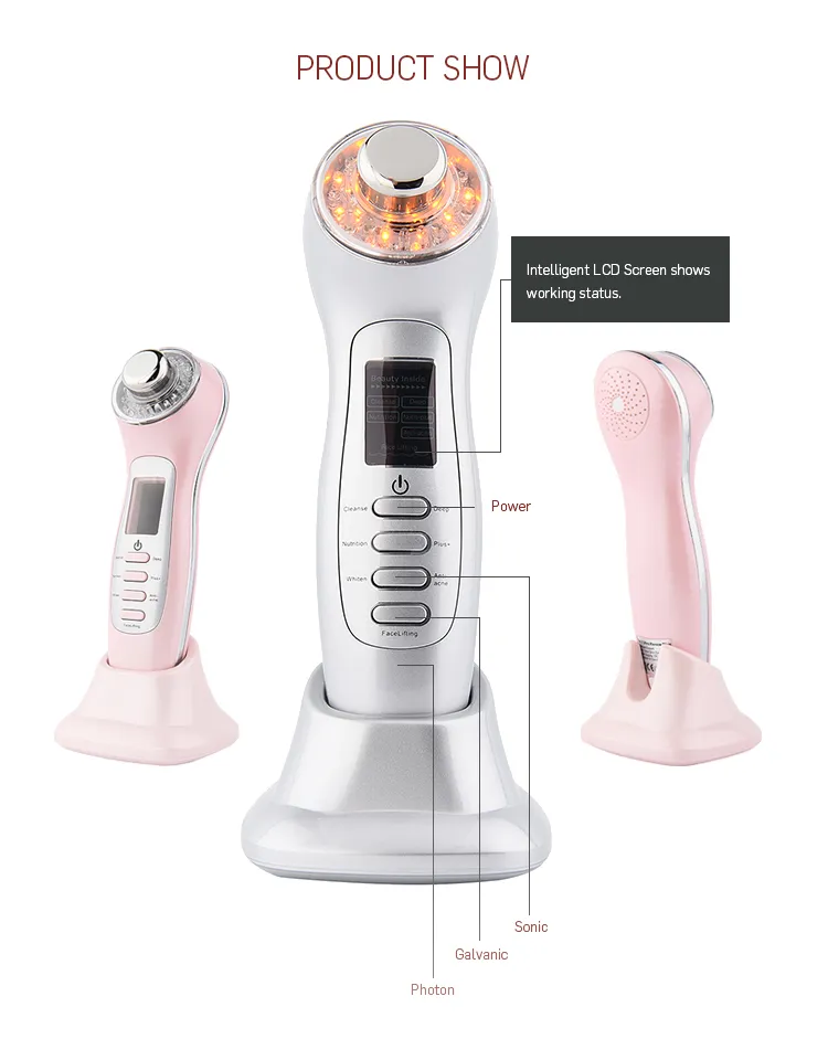 Radio Frequency Skin Tightening Vibration EMS Facial Massager for Women Home Use RF Beauty Instrument