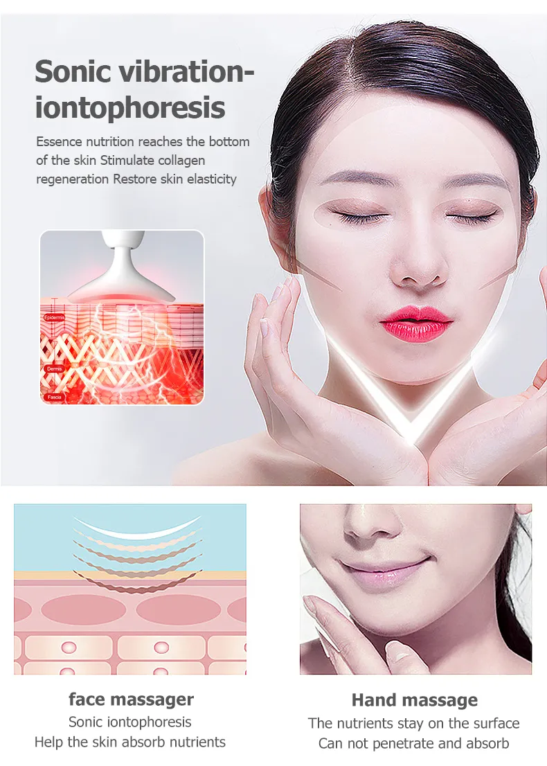RF EMS LED Electric Neck Beauty Facial Massager