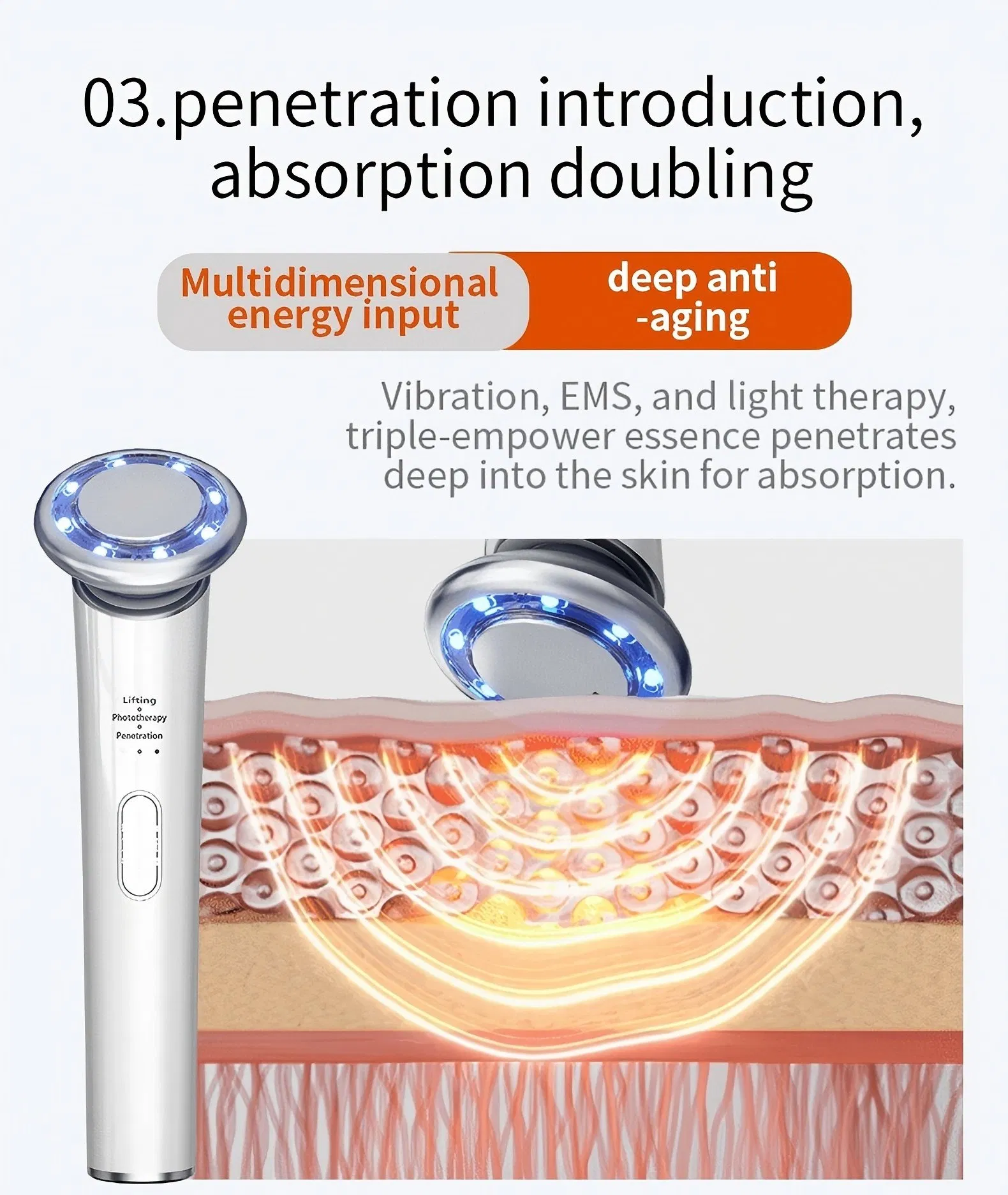 Home Use Beauty Equipment EMS Microcurrent Facial Toning Skin Care Rejuvenation Device