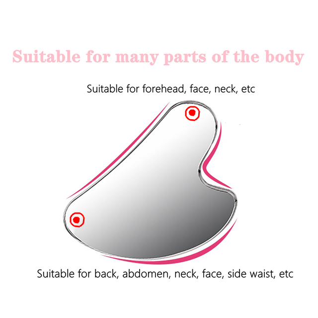 Private LOGO Metal Gua Sha Stone Massager Face Sculpting Stainless Steel Guasha Skincare Tool for Facial & Body