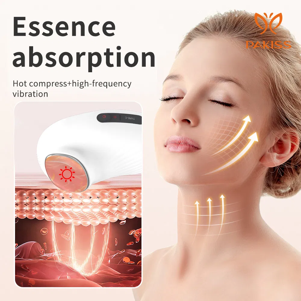 Pakiss Hot &amp; Cold Photon Beauty Device - Rechargeable Facial Infuser with Red Blue Light for Home Use &amp; Post-Procedure Care