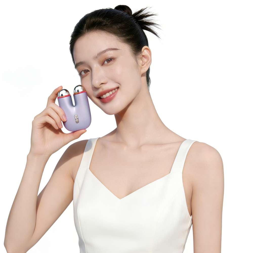 New Hand Held Beauty Device Face Lift Skin Tighten Firming Cool Microcurrent Mini Facial Toning Anti-Puffiness