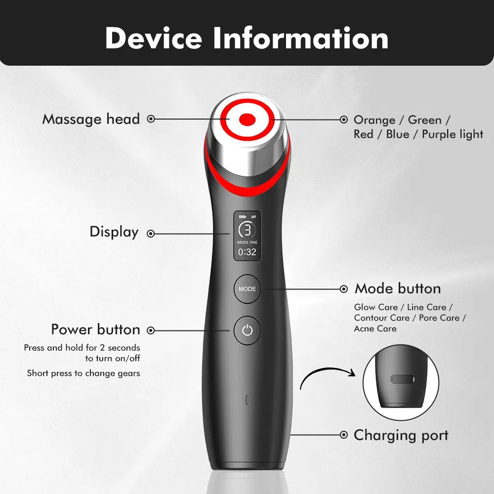 EMS Microcurrent Facial Massager Pore Tightening Beauty Device for Home Use