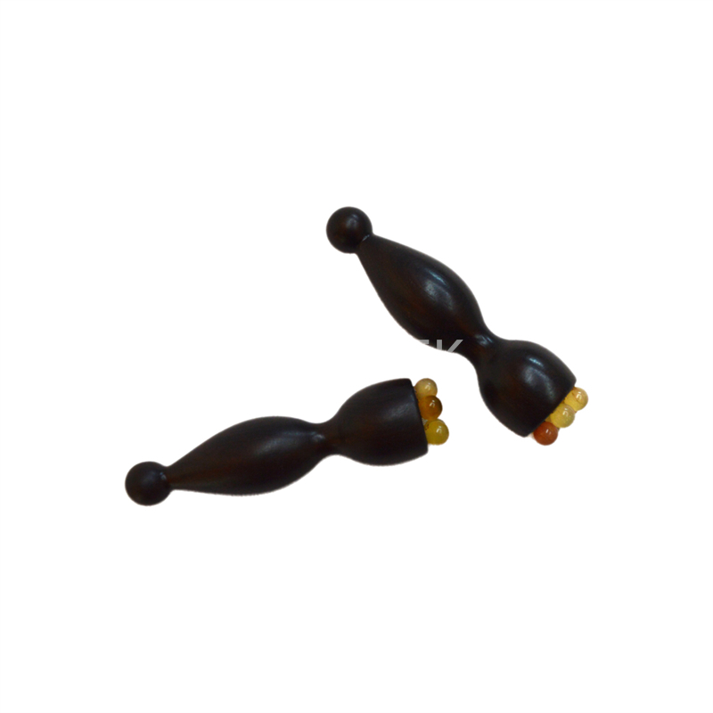 Natural Blackwood Eye Massage Stick Portable Facial Tool for Eye Bags Dark Circles and Wrinkles Wooden Anti-Aging Beauty Tool