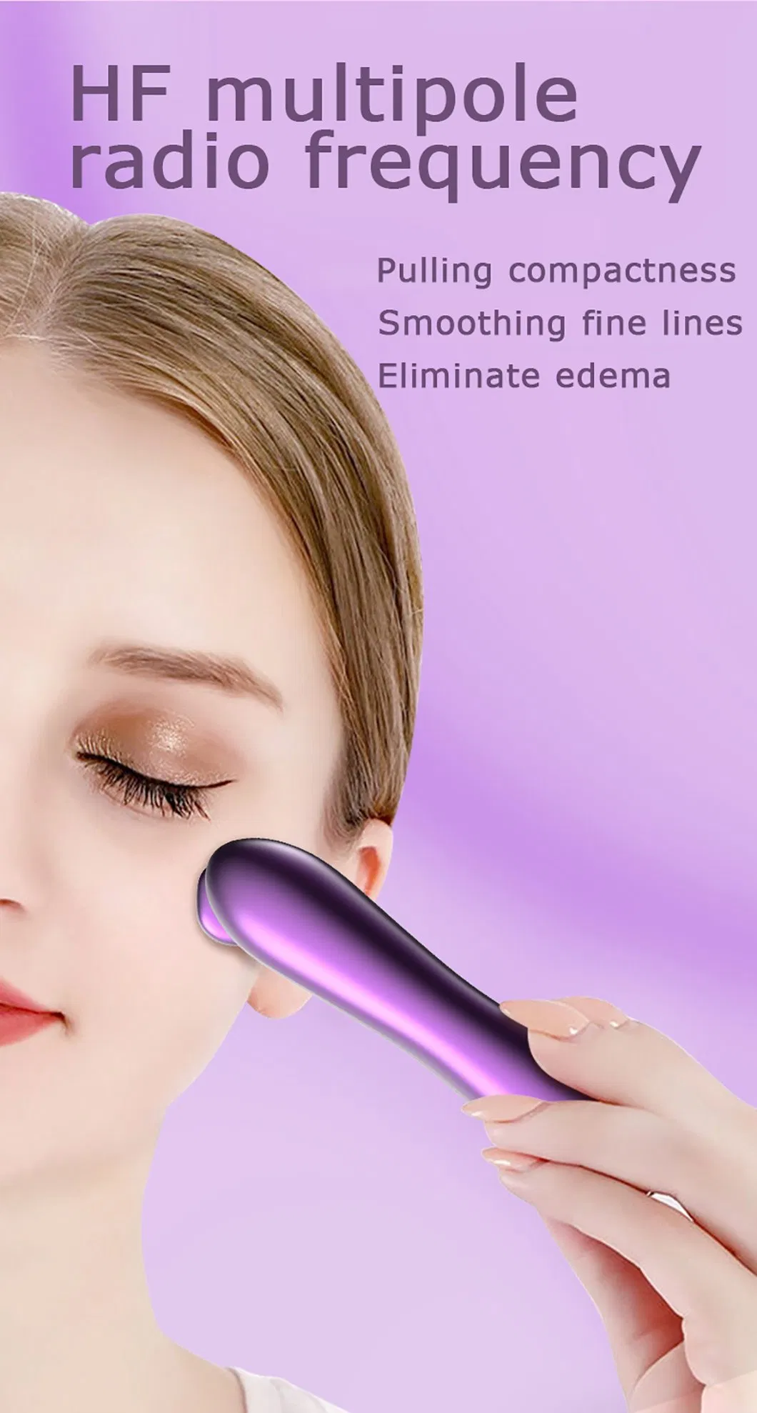 Facial High Frequency Vibration Dark Circle Remove Device Heating Compress Eye Massager