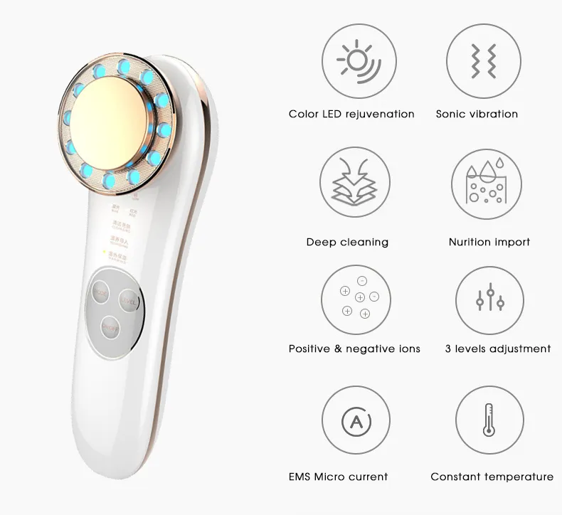RF Photon Therapy Multifunctional Anti Aging Wrinkle Remover Massage Electric Beauty Instrument Face Facial Ultrasonic Massager