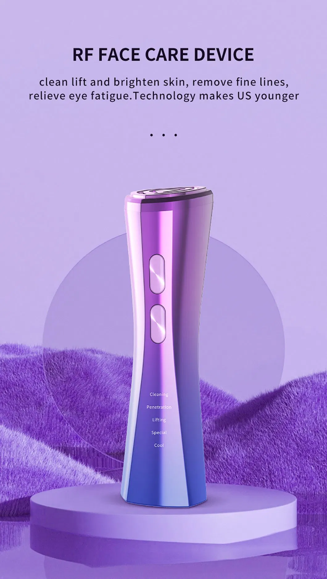6 In1 Facial Lift Anti-Aging Whitening Skin Tightening USB Rechargeable Beauty Device