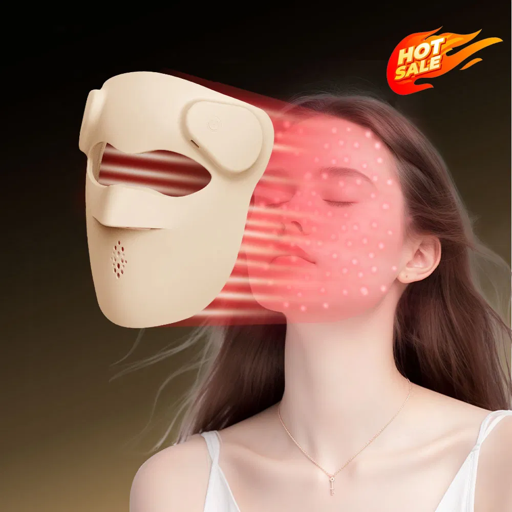 LED Light Therapy Facial Mask Red Light Skin Rejuvenation Beauty Device for Home Use Portable Infrared Sauna 4 Colors