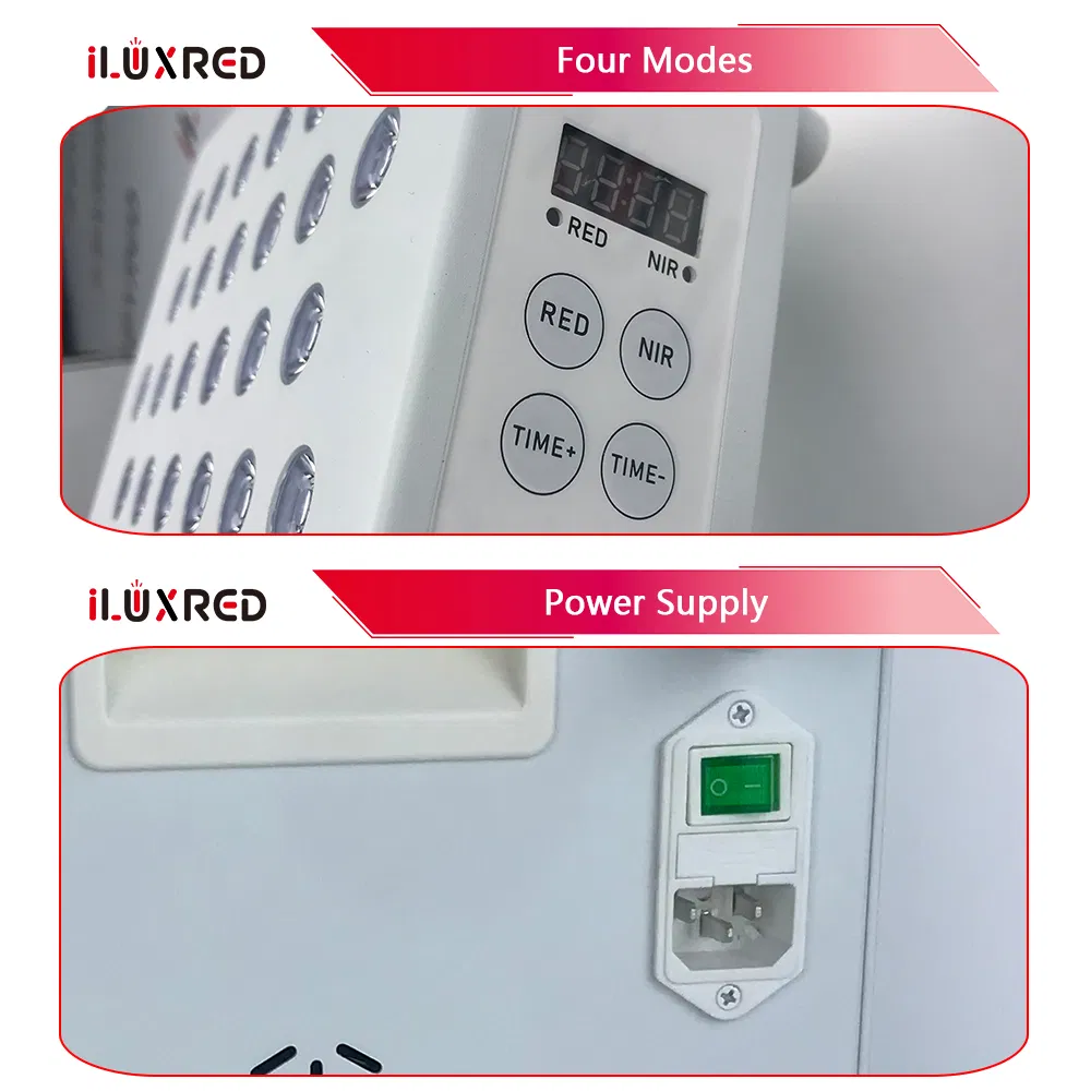 Iluxred 5-Wavelengths 630nm 660nm 810nm 830nm LED Red Light Therapy Panel Infrared Device for Home Use Skin Care Beauty