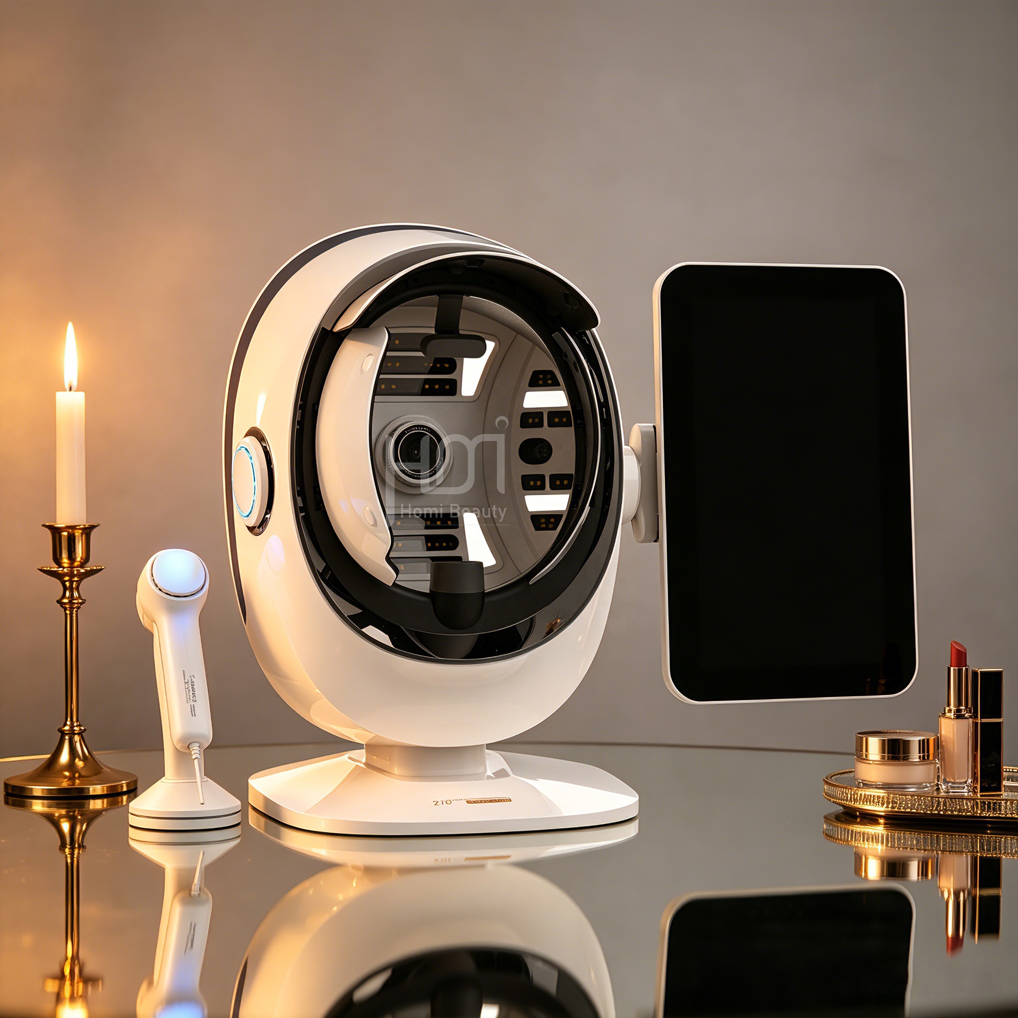 2026 3D Facial Skin Test Scanner Analyzer Ai Smart Detector Magic Mirror 15.6" Touch Screen Home Wrinkle &amp; Acne Analysis WiFi