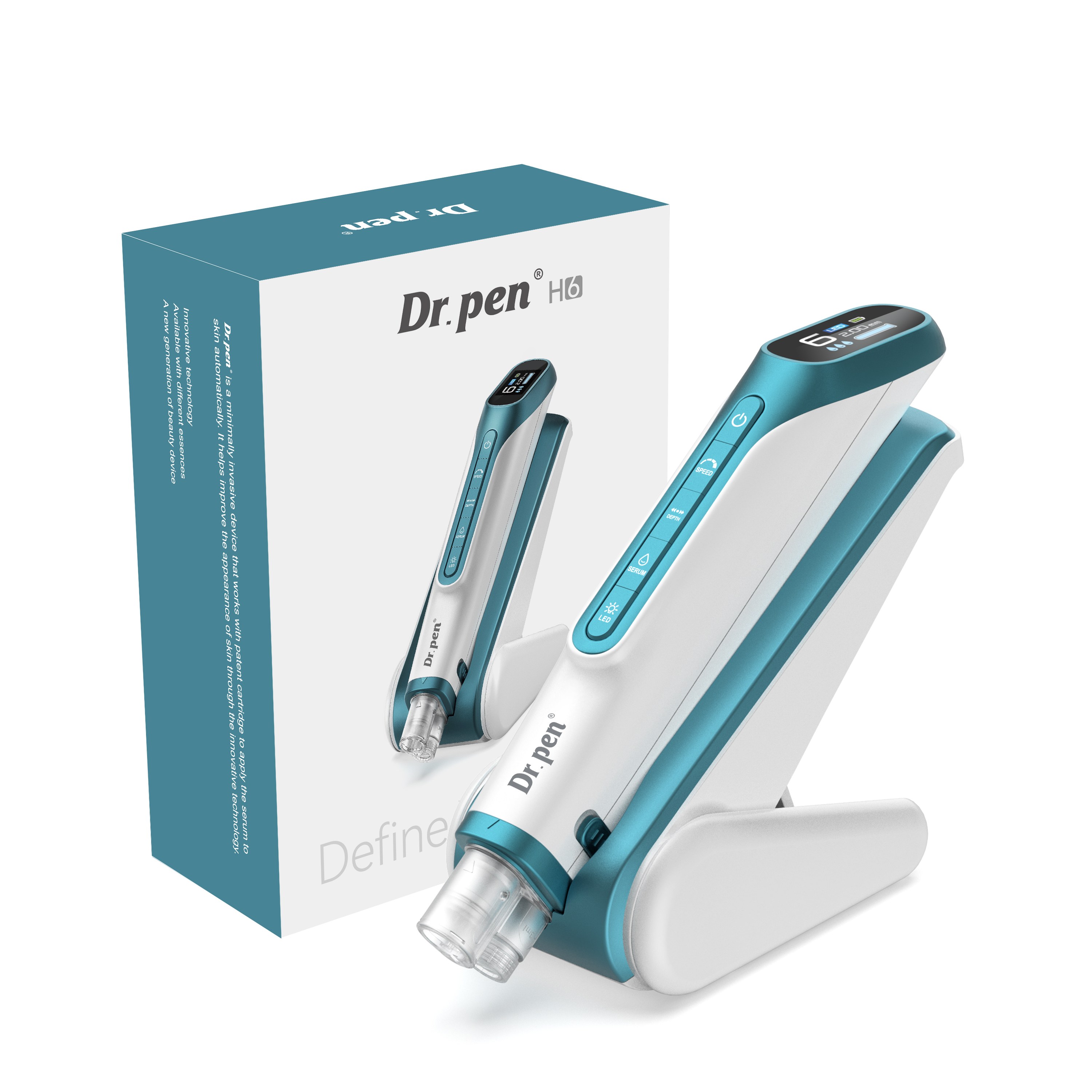2026 Newest Tech Dr. Pen H6 Microneedling Skin Beauty Rejuvenation Device with Smart Adjustment Vibration Massage