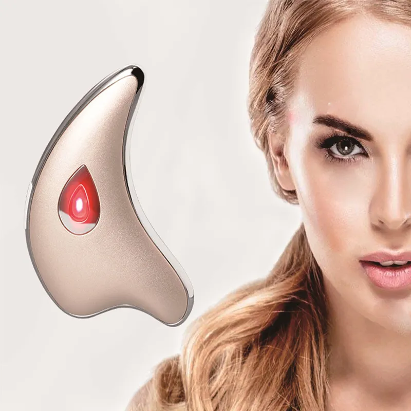 Cordless EMS Low Frequency Heat & Cool Vibration Cosmetic Facial Pad Mini Facial Massager
