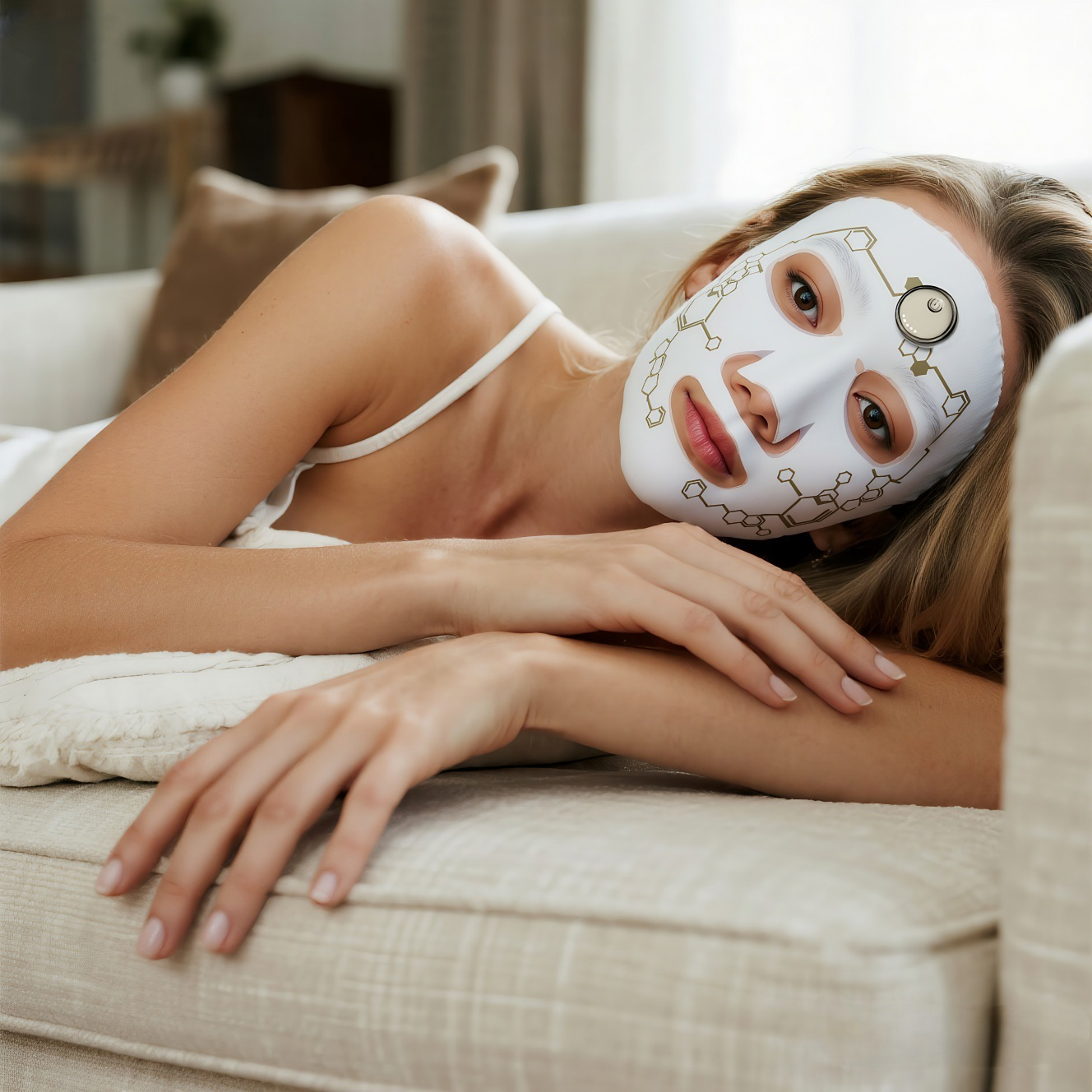 EMS Massager Face Mask Skin Fine Lines Youth Preserving Hot Sell Customized EMS Facial Mask Low MOQ Rejuvenating