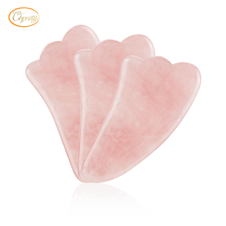 Portable Rose Quartz Facial and Body Crystal Stone Massager Portable Jade Roller for Skin Rejuvenation and Wrinkle Removal