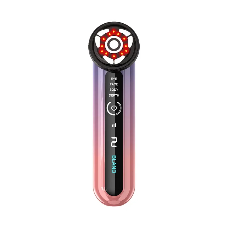 EMS RF LED Beauty Handheld Massage Tightening Anti Aging Wrinkle Two Head Facial Massager