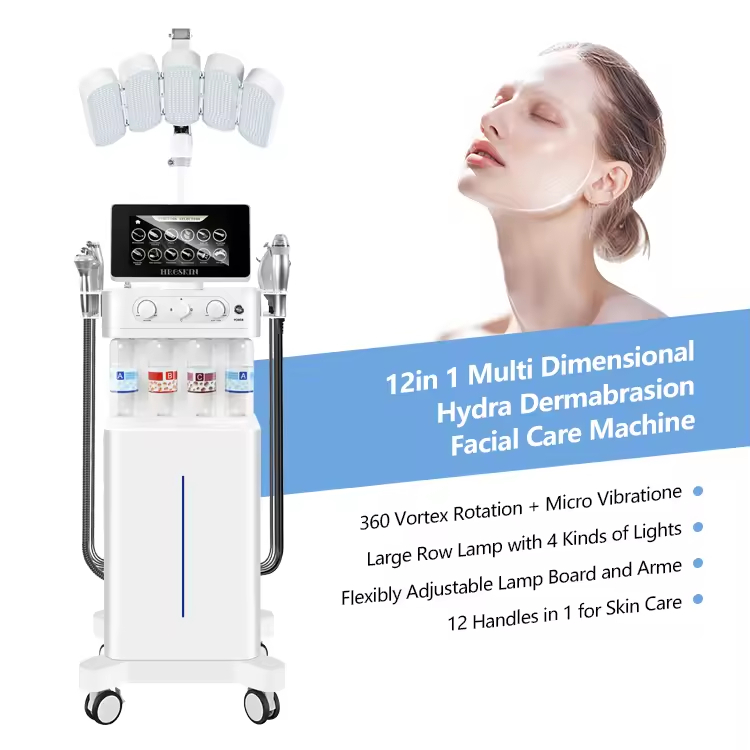 2026 12-in-1 Hydra Dermabrasion Machine with 360 Vortex Rotation for Salon/Spa Blackhead Removal &amp; Deep Cleaning Device