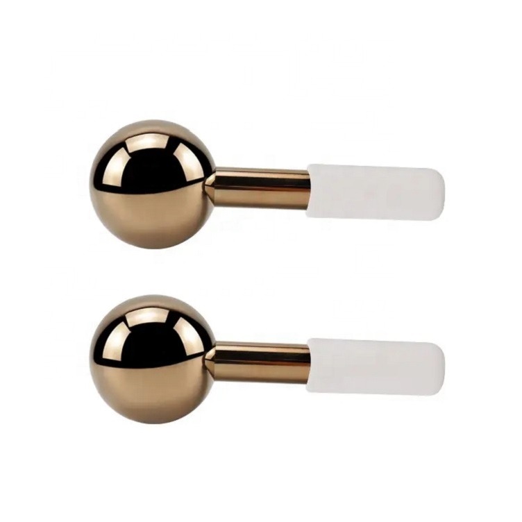 DIY Custom Logo Cryo Ice Roller-Stainless Steel Handheld for Home Use Wrinkle Remover Firming Face Eye Neck/Throat Body Massage