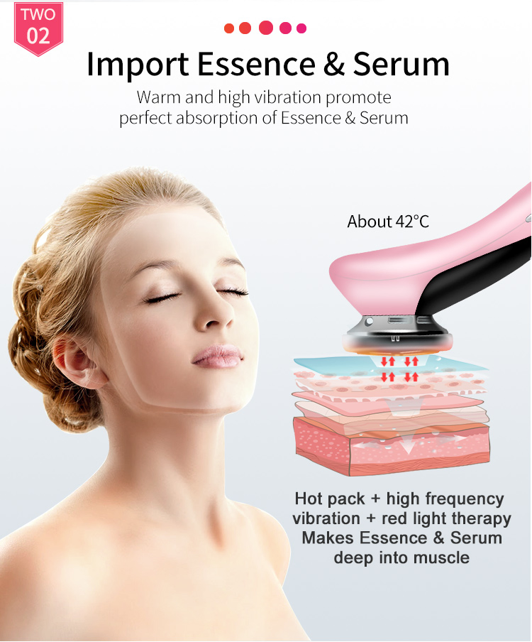 LED Photon Skin Lifting &amp; Essence Infusion Facial Massager with EMS