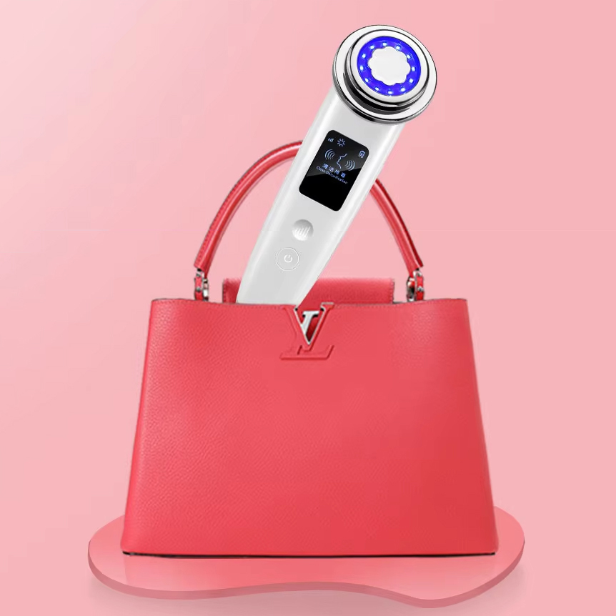 New Arrival Glow Bio-Electric Skin Tightening Rejuvenation Facial Vibration Massage Device Hot Cold Face Lift Massager US Plug