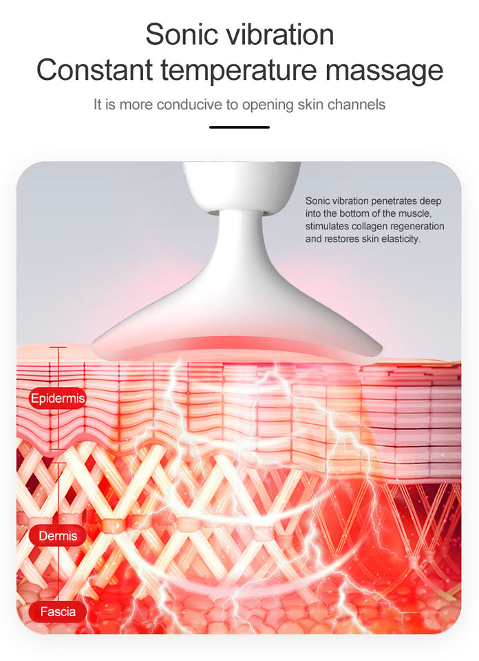 RF EMS LED Electric Neck Beauty Facial Massager