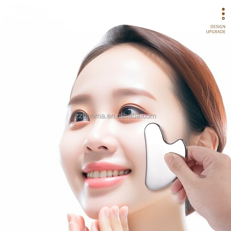 Gua Sha Facial Tools 304 Stainless Steel Guasha Board for Acupuncture Manual Massage Sticks for Jawline Sculpting