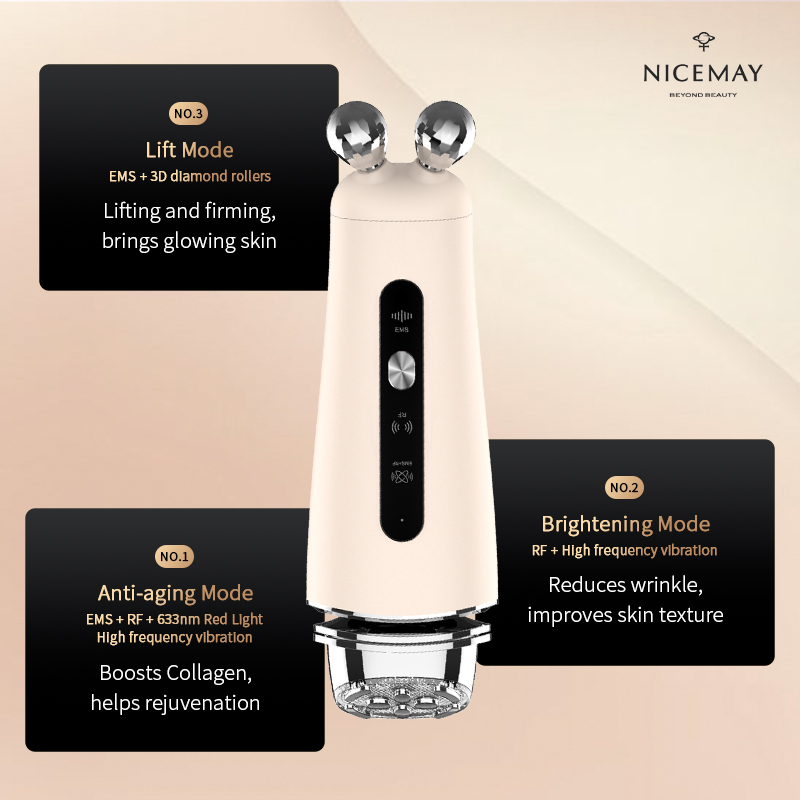 3 in 1 Luxury Beauty Device Microcurrent Facial Device Face Massager Electric Face Lifting for Home Use Beauty Equipment