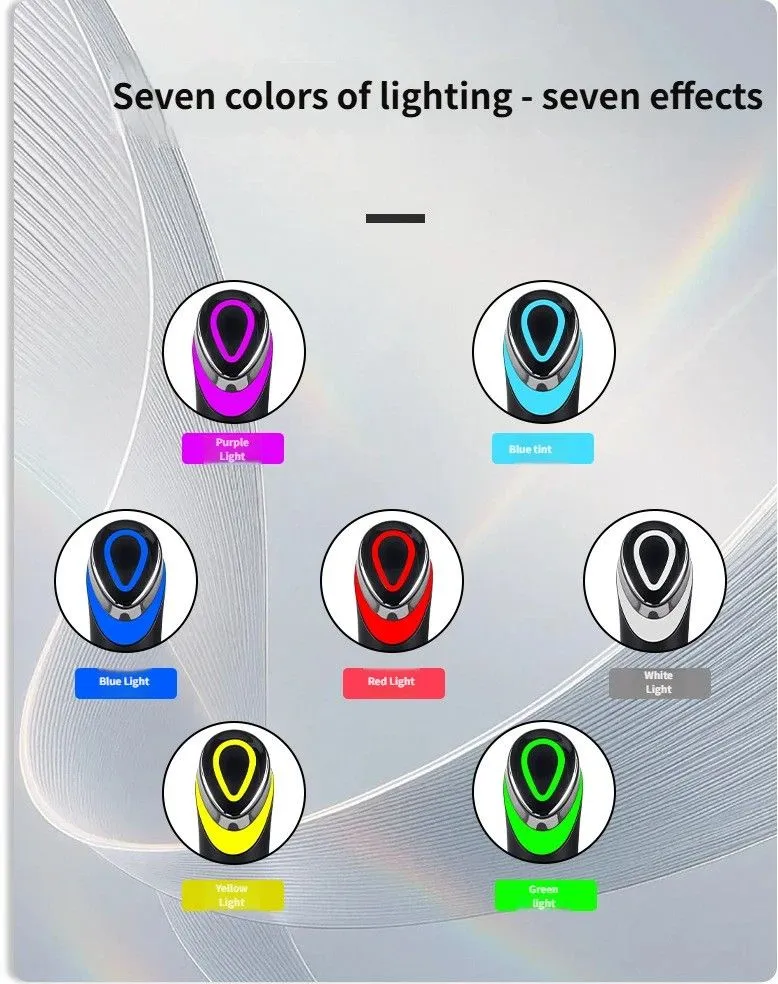 7 Color LED EMS Microcurrent Facial Massager Angle 1