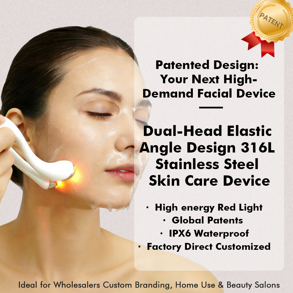 New Eye Beauty Device Skin Red Light Therapy Facial Device EMS RF Warmth for Home Use Lifting Tightening Anti Aging Massager