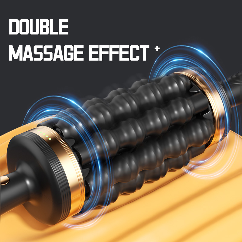 New Rechargeable Deep Tissue Vibrating Auto Massage Rollers Machine Micro Vibration Body Rolling Percussive Massager