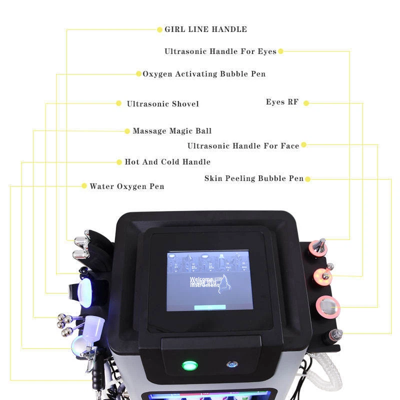 Black White Pearl Beauty Device | Skin Care Management System | Facial Cleansing Micro-Bubbles | Blackhead Removal Oxygen
