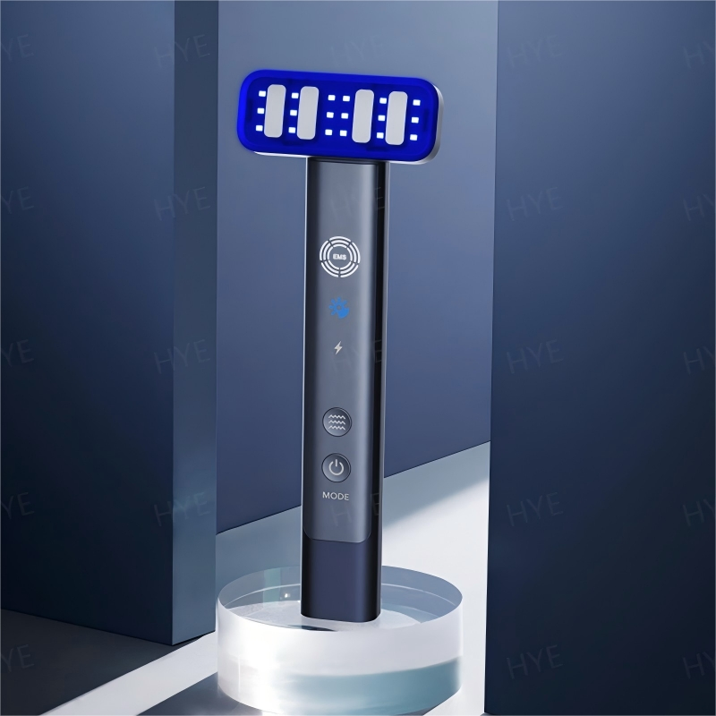 New Style EMS Vibration Cosmetic Personal Massager LED Light 6 Color Lights Beauty Machine Facial Massager Customized Logo