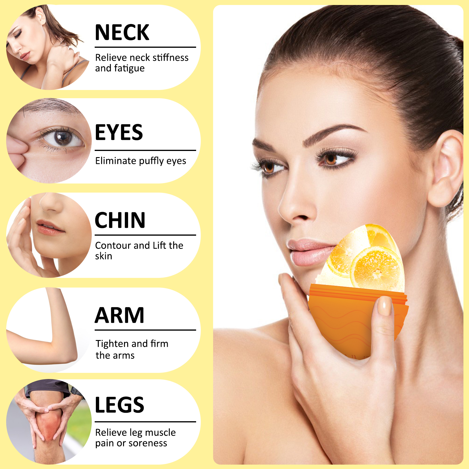 Custom Logo Ice Facial Roller Face Sculpting Tool Body Eyes Face Roller Icer Silicone Massage Ice Roller for Face