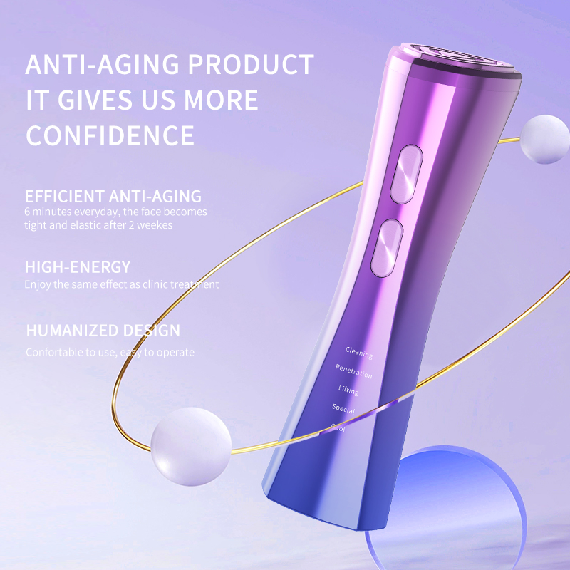 6 In1 Facial Lift Anti-Aging Whitening Skin Tightening USB Rechargeable Beauty Device
