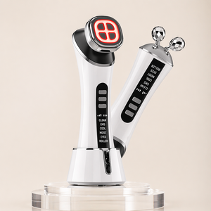 Professional Hot Cool Beauty Device Facial Roller Massager Skin Tightening Machine LED Light Therapy 3D V Face Sculpting Tools
