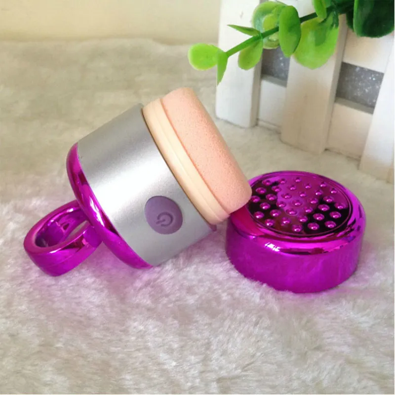 Cheapest Handheld 3D Mini Vibration Powder Puff Lady Cosmetic Facial Massager