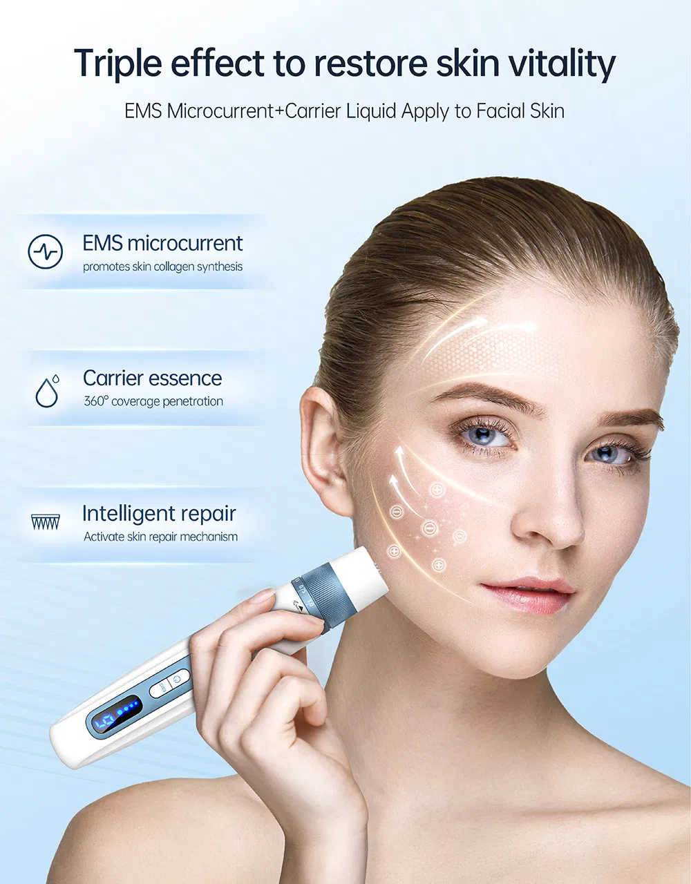Advanced EMS Microneedle Beauty Device for Home Use
