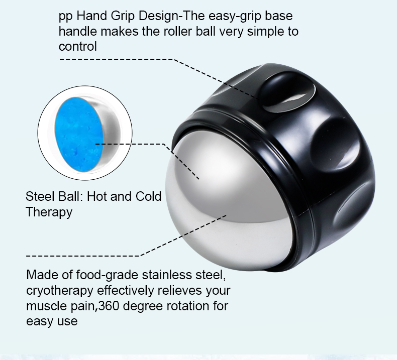 Black Handheld Hot Cold Freeze Facial Massager Functionality