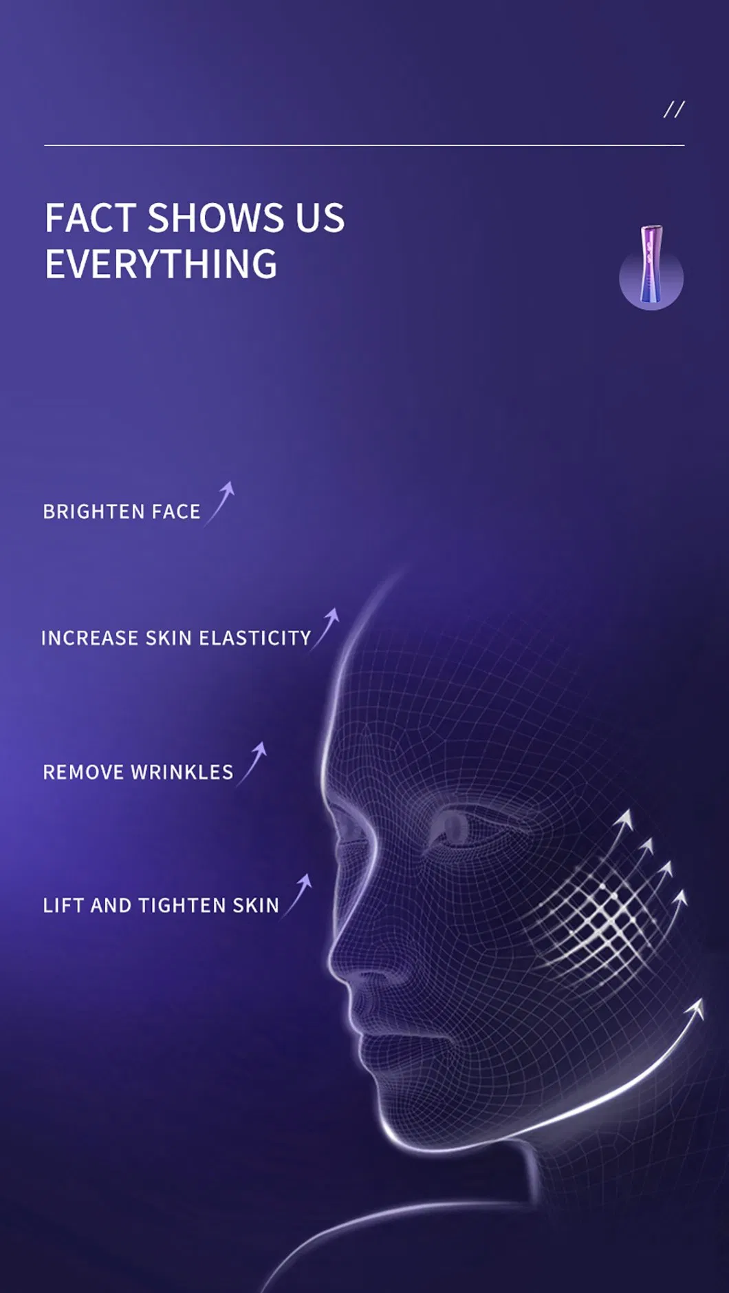 6 In1 Facial Lift Anti-Aging Whitening Skin Tightening USB Rechargeable Beauty Device