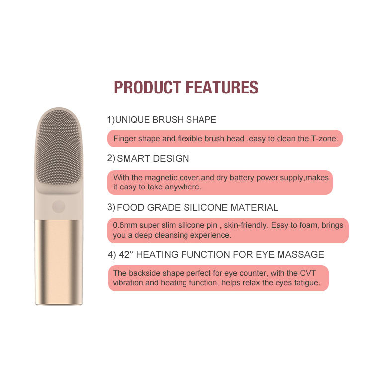 New Arrival Electric Facial Cleansing Brush Beauty Device Silicone Face Scrubber Cleanser Exfoliators Compatible