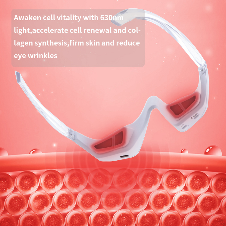Reducing Dark Circles Eye Pods Massage Red Light Therapy Glasses Under Eye Massager for Puffiness Eye Bags with Microcurrent