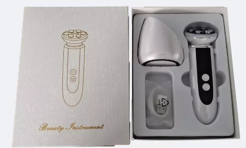 LCD Screen Skin Rejuvenation Mini Hifu RF Facial Machine Home Salon Use LED Therapy Face Massager