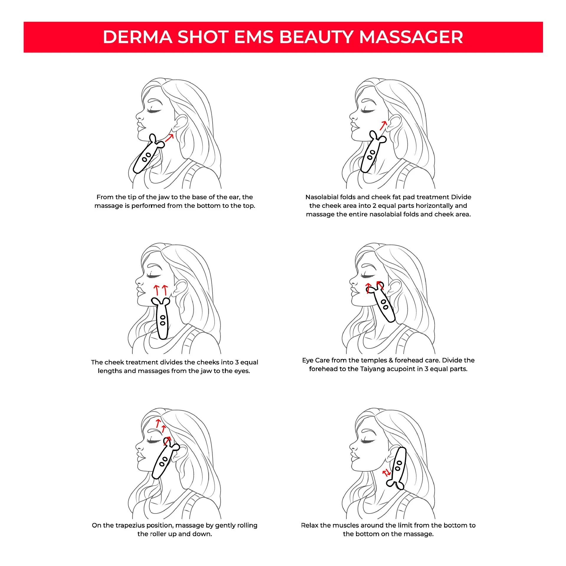 EMS Facial Massager Vibration Facial Massager Portable Beauty Device