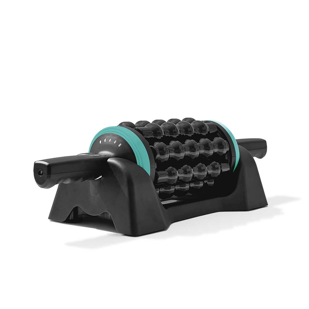 NEW Rolling Percussive Massager Whole Body Relief Deep Tissue and Muscle Recovery Roller Massager with Hands-Free Base
