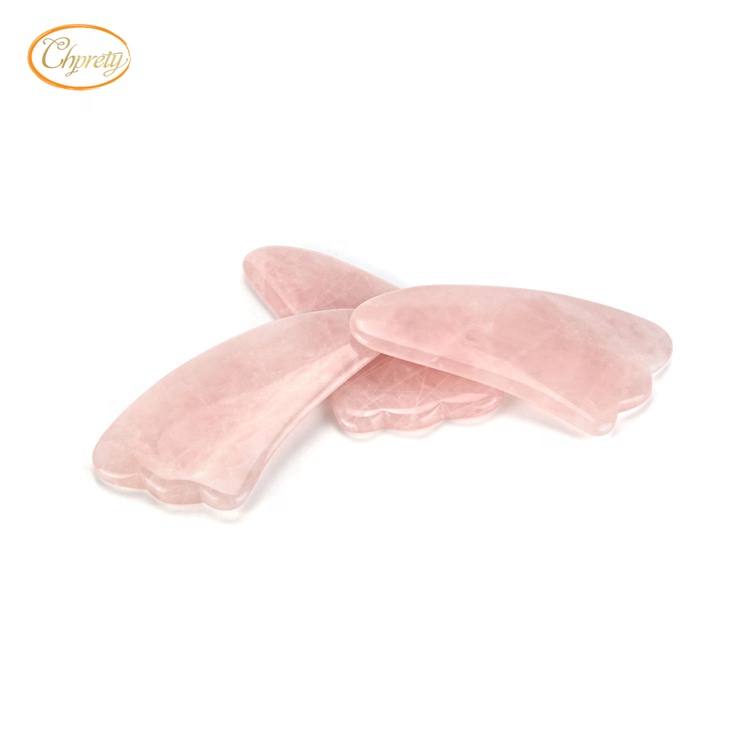Portable Rose Quartz Facial and Body Crystal Stone Massager Portable Jade Roller for Skin Rejuvenation and Wrinkle Removal
