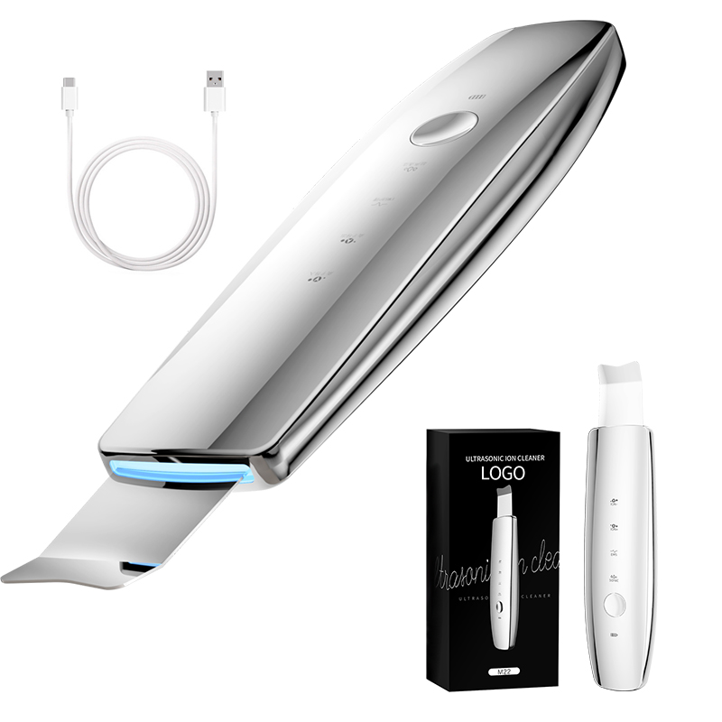 Skin Scrubber Ultrasonic Skin Spatula Blackhead Removal Smart Facial Cleansing Beauty Device